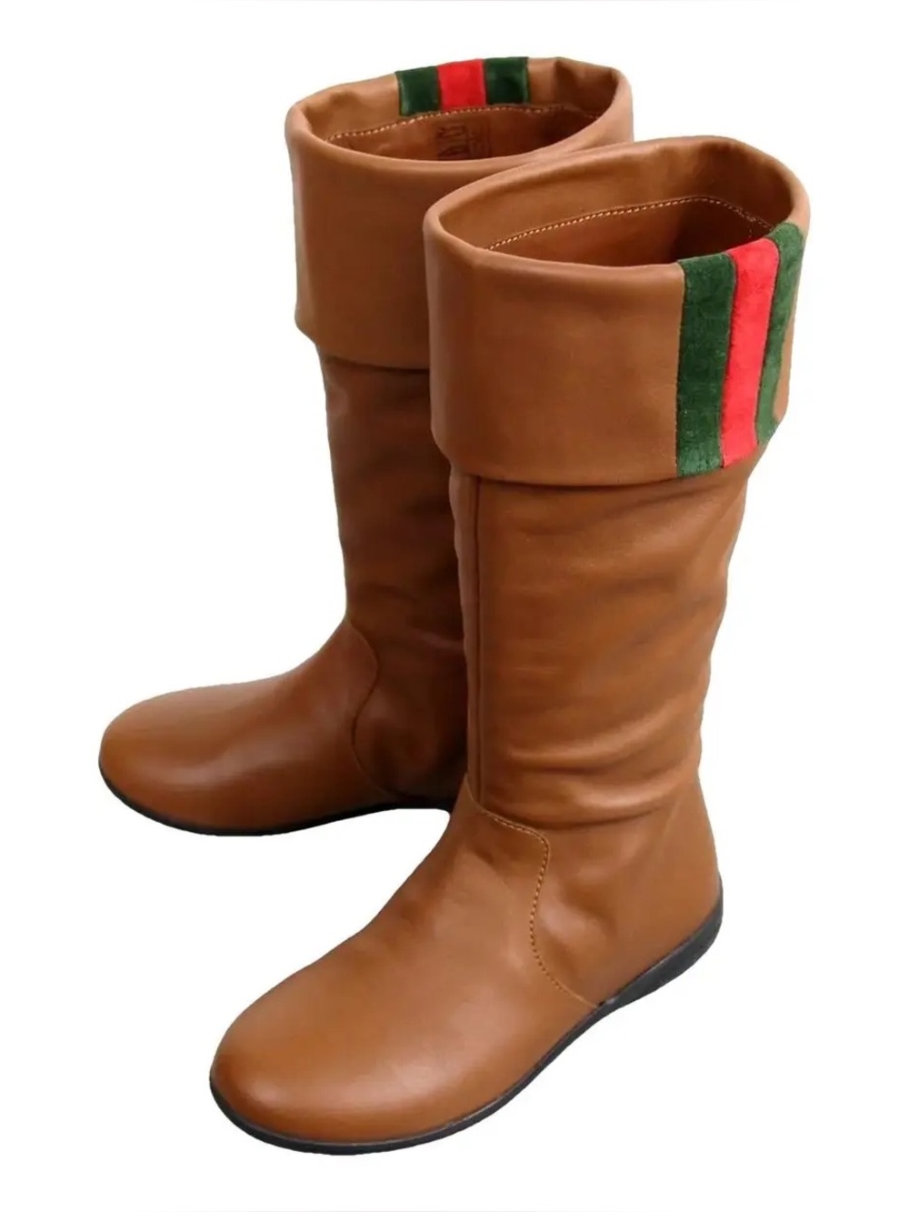 Gucci kids girls boots riding boots brown leather kids boots size 31 IT 13 US